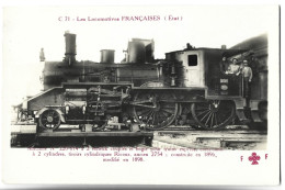 TRAIN - LES LOCOMOTIVES FRANCAISES (Etat) - Machine N° 220-014 - Eisenbahnen