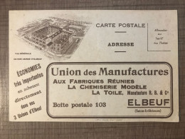 Union Des Manufactures ELBEUF - Reclame