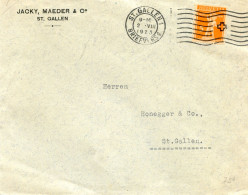 Mail Von St Gallen 1923 - Jacky Maeder & C° -Tellknabe 152 - Storia Postale