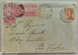 1927 - Lettera Viaggiata Con Affrancatura Espresso Da 60c + 70c - Poste Exprèsse