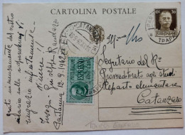 1942 - Intero Postale Da 30c Con Aggiunta Di Bollo Espresso Da 1.25 Lire - Interi Postali