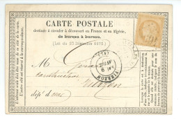 CARTE POSTALE PRECURSEUR Pour Constructeur GERARD De VIERZON 18 CHER Envoi De Cie Des HOUILLERES D'AHUN Année 1875 - Other & Unclassified