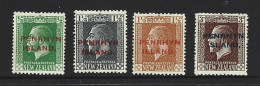 Penrhyn Island 1917 - 1920 Overprints On KGV Perf. 14 X 15 Normal Setting Set Of 4 FM - Penrhyn