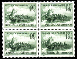 ÖSTERREICH 1954 Nr 1010 Postfrisch VIERERBLOCK X336A5A - Unused Stamps