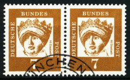 BRD DS BED. DEUT. Nr 348y Gestempelt WAAGR PAAR X580BAA - Used Stamps