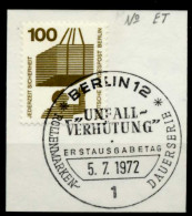 BERLIN DS UNFALLV Nr 410 Gestempelt Briefstück X5E8202 - Used Stamps