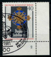 BERLIN 1981 Nr 648 Gestempelt FORM2 X6211D2 - Usati