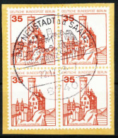 BERLIN DS BURGEN U. SCHLÖSSER Nr 673 Gestempelt VIERERBL X622BEE - Used Stamps