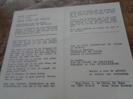 Doodsprentje/Bidprentje  Leon VAN DE VELDE   Overmeire 1912-1985 Oostende  (Wdr Maria-Magdalena DE BRUYCKER) - Religione & Esoterismo