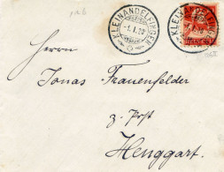 2 Mail Von Kleinandelfingen 1920 1921  - Tellbrustbild 126II - Marcofilie