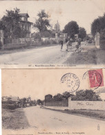 Neuville Aux Bois (45 Loiret) 2 Cartes Rue De La Guinguette Et Route De Loury édit. Christophe 507 Et Pommeret Circulées - Sonstige & Ohne Zuordnung