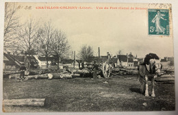 Chatillon-Coligny Loiret Vue Du Port De Briare Cachet BM Voyagé Vers Viet-nam Tonkin 1910 - Chatillon Coligny