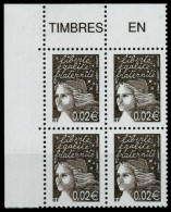 FRANKREICH 2002 Nr 3580IAy Postfrisch VIERERBLOCK ECKE-O X83646E - Unused Stamps