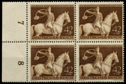 3. REICH 1943 Nr 854 Postfrisch VIERERBLOCK URA X85996A - Nuovi