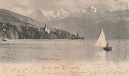 AK Gruss Vom Thunersee - Schloss Hünegg - 1901 (69031) - Thun