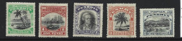 Penrhyn Island 1920 Scene Definitives Part Set Of 5 Attractive Mint , Some Blemishes - Penrhyn