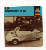 FICHE AUTOMOBILE - MESSERSCHMITT KR 200 - Cars