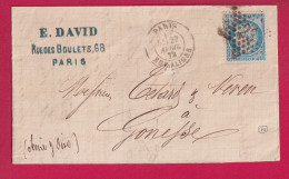 N°60 PARIS ETOILE 23 RUE ALIGRE POUR GONESSE SEINE ET OISE LETTRE - 1849-1876: Période Classique