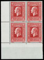 NORWEGEN Nr 590 Postfrisch VIERERBLOCK ECKE-ULI X915DF2 - Neufs