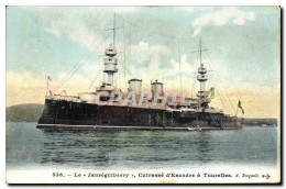 CPA Bateau Le Jaureguiberry Cuirasse D&#39escadre A Tourelles - Warships