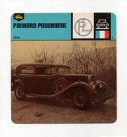 FICHE AUTOMOBILE - PANHARD PANORAMIC - Coches