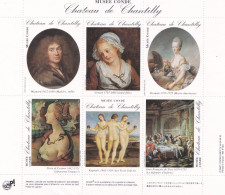 Tourisme--Chateau De CHANTILLY--Musée Condé  --Feuillet De 6 Vignettes ( Tableaux  Dont  Nus )..peu Courant - Turismo (Vignette)