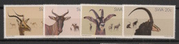 SWA / South West Africa - 1980 -  N°YT. 429 à 432 - Faune / Animals - Neuf Luxe ** / MNH / Postfrisch - Namibia (1990- ...)