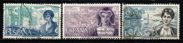 SPAGNA - 1968 - DONNE CELEBRI: AUGUSTINA DE ARAGON - MARIA PACHECO - ROSALIA DE CASTRO - USATI - Usati