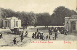 Bruxelles L'entrée Du Bois De La Cambre  Hippomobile Animation  - Bosques, Parques, Jardines