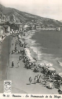 06* MENTON  Plage  CPSM(petit Format)                 MA94,0578 - Menton