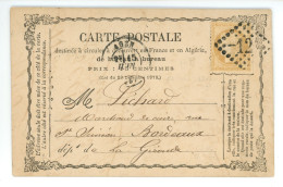 CARTE POSTALE PRECURSEUR Envoi De C. A. BLANCHET Sabotier à AGEN 47 Pour Pichard Marchand De Cuir à BORDEAUX Année 1873 - Agen