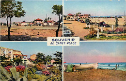 66* CANET PLAGE  Multivues  (CPSM Petit Format)                 MA95,0603 - Canet Plage