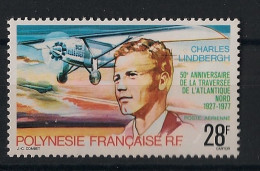 POLYNESIE - 1977 - Poste Aérienne PA N°YT. 125 - Charles Lindbergh - Neuf Luxe** / MNH / Postfrisch - Unused Stamps