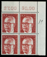 BRD DS HEINEM Nr 638 Postfrisch VIERERBLOCK ECKE-ORE X74B706 - Unused Stamps