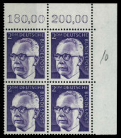 BRD DS HEINEM Nr 645 Postfrisch VIERERBLOCK ECKE-ORE X74B73E - Unused Stamps