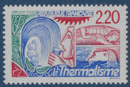 France 1988 Variété Du Thermalisme N°2556a** 2fr20 Rouge !! TTB Signé CALVES - Unused Stamps