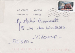 2010-timbre Adhésif Seul Sur Lettre ---cachet  01-09-10 --tp  L'eau - 1961-....
