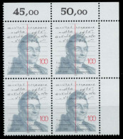 BRD 1989 Nr 1423 Postfrisch VIERERBLOCK ECKE-ORE X76CC86 - Unused Stamps