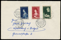 SAARLAND 1956 Nr 376-378 BRIEF SAB X78DC56 - Lettres & Documents