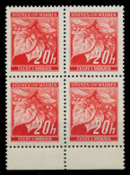 BÖHMEN MÄHREN 1939-1940 Nr 22 Postfrisch VIERERBLOCK UR X8287F2 - Neufs