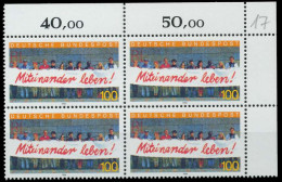 BRD 1994 Nr 1725 Postfrisch VIERERBLOCK ECKE-ORE X86526A - Unused Stamps