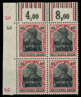 MEMEL 1920 GERMANIA Nr 6 WOR Postfrisch VIERERBLOCK ECK X8879E2 - Memelgebiet 1923