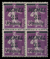 MEMEL 1922 Nr 84 Postfrisch VIERERBLOCK X887A8E - Memel (Klaïpeda) 1923