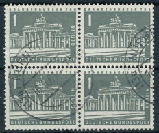 BERLIN DS BAUTEN 2 Nr 140 Zentrisch Gestempelt VIERERBLOCK X920496 - Usati