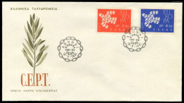 GRIECHENLAND 1961 Nr 775-776 BRIEF FDC X08950E - Covers & Documents