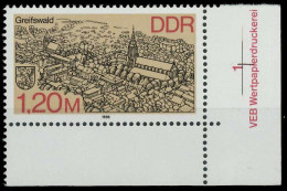 DDR 1988 Nr 3166 Postfrisch ECKE-URE X0DDD76 - Ungebraucht