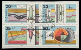 DDR ZUSAMMENDRUCK Nr 2557VB Gestempelt VIERERBLOCK Briefstück X15857A - Zusammendrucke
