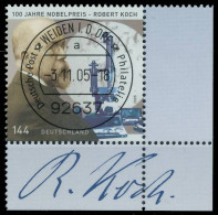BRD BUND 2005 Nr 2496 Zentrisch Gestempelt ECKE-URE X33B726 - Used Stamps