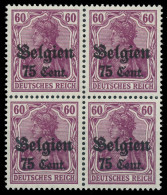 BES. 1WK LANDESPOST BELGIEN Nr 21b Postfrisch VIERERBLO X43B0E6 - Besetzungen 1914-18