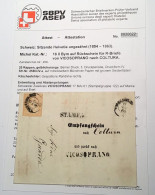 Schweiz ZNr 25D EXTREM SELTENER RÜCKSCHEIN FÜR R-BRIEFE Von Vicosoprano 1861(Graubünden Brief Strubel Attest Hermann - Covers & Documents